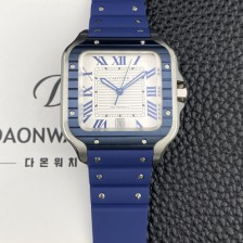 [까르띠에] 남성용 산토스 드 까르띠에 워치 WSSA0047 라지 39.8mm 오토매틱 9015 무브먼트 실버 다이얼 car69399