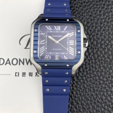 [까르띠에] 남성용 산토스 드 까르띠에 워치 WSSA0048 라지 39.8mm 오토매틱 9015 무브먼트 블루 다이얼 car69400