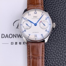 [아이더블유씨] 남성용 포루투기즈 IW501702 오토매틱 7데이즈 스틸 로즈골드 화이트 다이얼 IWC0403