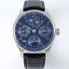 [아이더블유씨] 남성용 포루투기즈 IW503401 퍼페추얼 캘린더 더블 문 44mm 오토매틱 무브먼트 블루 다이얼 iwc4105