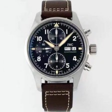 [아이더블유씨] 남성용 파일럿 워치 IW387903 스핏파이어 크로노그래프 43mm 오토매틱 무브먼트 블랙 다이얼 iwc4115