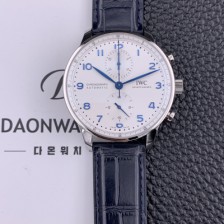 [아이더블유씨] 남성용시계 베스트 신형 포르투기즈 IW371617 크로노그래프 오토매틱 ETA7750-2 타입 41mm 화이트 다이얼 iwc4117