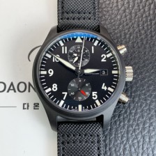 [아이더블유씨] 남성용 파일럿 워치 탑건 IW389001 크로노그래프 44미리 오토매틱 7750타입 블랙 다이얼 iwc4118