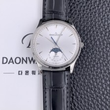 [예거 르꿀르뜨]남성용 마스터 1368420 울트라 씬 문페이즈 39미리 오토매틱 실버다이얼 JAG91201