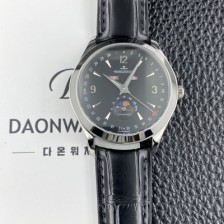 [예거르쿨트르]남성용 마스터 캘린더 문페이즈 39mm 오토매틱 cal.866타입 블랙 다이얼 jag0430