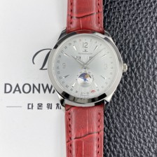 [예거르쿨트르]남성용 마스터 캘린더 문페이즈 39mm 오토매틱 cal.866타입 실버 다이얼 jag0431