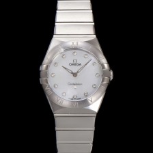 [오메가] 여성용 컨스틀레이션 131.10.28.60.55.001 쿼츠 무브먼트 28mm 화이트 자개 다이얼 omg0144
