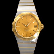 [오메가] 남성용 컨스틀레이션 123.20.38.21.08.001 18k 옐로우골드 38mm 오토매틱 8500타입 샴페인 다이얼 omg0160