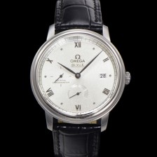 [오메가] 남성용 드빌 424.13.40.21.02.005 프레스티지 코-액시얼 39.5mm 오토매틱 Cal.2627 타입 실버 선버스트 다이얼 omg0167
