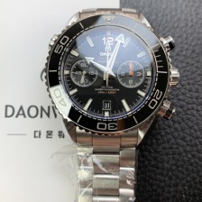 [오메가] 남성용 씨마스터 신제품 215.30.46.51.01.001 플래닛 오션 600m 코액시얼 마스터 크로노미터 45.5mm 크로노그래프 오토매틱 Cal.9900 타입 블랙 다이얼 omg0203