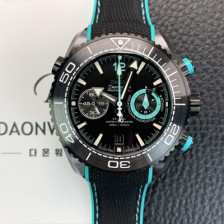 [오메가] 남성용 씨마스터 신제품 215.92.46.51.01.003 플래닛 오션 600m 코액시얼 마스터 크로노미터 45.5mm 크로노그래프 오토매틱 Cal.9900 타입 딥 블랙 다이얼 omg0205