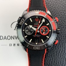 [오메가] 남성용 씨마스터 신제품 215.92.46.51.01.002 플래닛 오션 600m 코액시얼 마스터 크로노미터 45.5mm 크로노그래프 오토매틱 Cal.9900 타입 볼보 오션 레이스 블랙 다이얼 omg0206