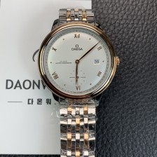 [오메가] 남성용 드빌 스몰 434.20.41.20.02.001 세컨즈 마스터 크로노미터 18K 로즈골드 41mm 오토매틱 Cal.8802 타입 실버 다이얼 omg0215