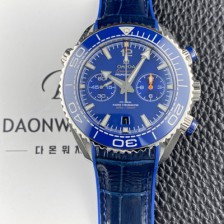 [오메가] 남성용 씨마스터 신제품 215.33.46.51.03.001 플래닛 오션 600m 코액시얼 마스터 크로노미터 45.5mm 크로노그래프 오토매틱 Cal.9900 타입 블루 다이얼 omg0242
