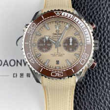 [오메가] 남성용 씨마스터 신제품 215.32.46.51.09.001 플래닛 오션 600m 코액시얼 마스터 크로노미터 45.5mm 크로노그래프 오토매틱 Cal.9900 타입 베이지 다이얼 omg0252