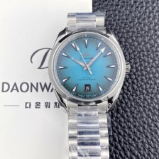 [오메가] 남성용 씨마스터 220.10.38.20.03.005 아쿠아 테라 150M 마스터 38mm 크로노미터 오토매틱 Cal.8800타입 터쿼이즈 다이얼 omg0268