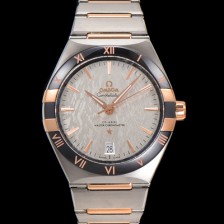 [오메가] 남성용 1:1수제공정! 131.23.41.21.06.001 무브UP 컨스틸레이션 코-엑시얼 마스터 오토매틱 Cal.8900타입 41mm 18K 로즈골드 메탈줄 그레이 다이얼 omg20184