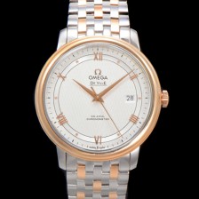 [오메가] 남성용 드빌 프레스티지 424.20.40.20.02.002 오토매틱 Cal.8800타입 39.5mm 18K 로즈골드 메탈줄 화이트 다이얼 omg20204