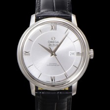 [오메가] 남성용 드빌 프레스티지 424.13.40.20.02.001 오토매틱 Cal.2500타입 39.5mm 가죽줄 실버 다이얼 omg20207