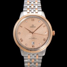 [오메가] 남성용 드빌 프레스티지 434.20.40.20.59.001 오토매틱 Cal.8800타입 40mm 18K 로즈골드 메탈줄 샴페인색 다이얼 omg20215