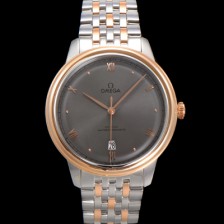 [오메가] 남성용 드빌 프레스티지 434.20.40.20.06.001 오토매틱 Cal.8800타입 40mm 18K 로즈골드 메탈줄 그레이 다이얼 omg20216