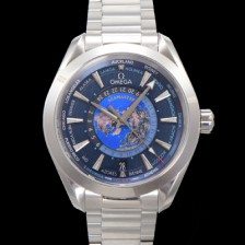 [오메가] 남성용 씨마스터 220.10.43.22.03.001 아쿠아테라 150M GMT 월드타이머 43미리 오토매틱 Cal. 8938 타입 메탈줄 블루 다이얼 omg20240