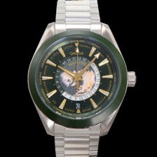 [오메가] 남성용 씨마스터 220.30.43.22.10.001 아쿠아테라 150M GMT 월드타이머 43미리 오토매틱 Cal. 8938 타입 메탈줄 그린 다이얼 omg20241