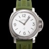 [파네라이] 남성용 루미노르 PAM01087 베이스 로고 오토매틱 6497-2 타입 44mm  우레탄 화이트 다이얼 pan5194