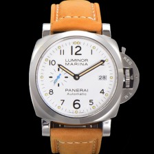 [파네라이] 남성용 루미노르 마리나 1950 3데이스 PAM01499 44mm 오토매틱 Cal.P.9010 타입 가죽줄 화이트 다이얼 pan5198