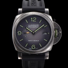 [파네라이] 남성용 루미노르 마리나 네이비 씰 PAM01412 44mm 오토매틱 Cal.P.9010 타입 우레탄줄 그레이 다이얼 pan5199