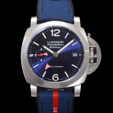 [파네라이] 남성용 루미노르 콰란타 비템포 루나 로사 PAM01404 40mm 오토매틱 Cal.P.900 타입 우레탄줄 블루 다이얼 pan5202