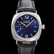 [파네라이] 남성용 라디오미르 콰란타 PAM01293 40mm 오토매틱 가죽줄 블루 다이얼 pan5206