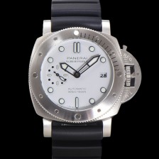 [파네라이] 남성용 서브머시블 비앙코 PAM02223 오토매틱 Cal P. 900 타입 42mm 우레탄 화이트 다이얼 pan5208