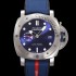 [파네라이] 남성용 서브머시블 루나로사 PAM01391 오토매틱 Cal P. 900 타입 44mm 우레탄줄 블루 다이얼 pan5211