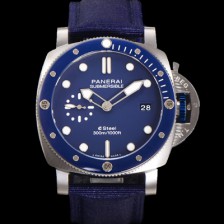 [파네라이] 남성용 서브머시블 블루 프로폰도 PAM01289 오토매틱 Cal P. 900 타입 44mm 블루 다이얼 pan5213