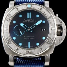 [파네라이] 남성용 서브멀시브 마이크 혼 에디션 PAM00985 오토매틱 Cal.P9010 타입 47mm 티타늄 블랙 다이얼 pan5219