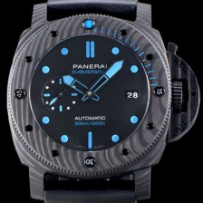 [파네라이] 남성용 서브멀시브 PAM01616 오토매틱 Cal.P9010 타입 47mm 카본제질 블랙 다이얼 pan5222