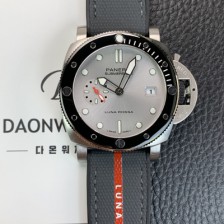 [파네라이] 남성용 서브머시블 콰란타콰트로 루나로사 PAM01681 아메리카 컵 44mm 오토매틱 Cal P. 900타입 실버 다이얼 pan5234