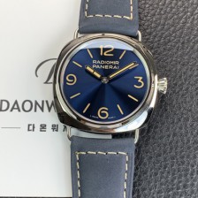 [파네라이] 남성용 라디오미르 PAM01383 오피치네 3데이즈 45mm 오토매틱 Cal.P.6000타입 블루 다이얼 pan5243