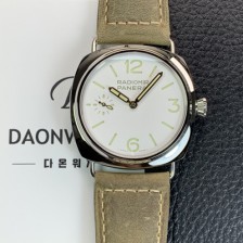 [파네라이] 남성용 라디오미르 PAM01383 오피치네 45mm 오토매틱 Cal.P.6000타입 화이트 다이얼 pan5244