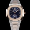 [파텍필립] 남성용 노틸러스 5980/1AR-001 18k 로즈골드 오토매틱 Cal.CH 28-520 C 타입 40.5mm 메탈줄 블루 다이얼 pat2227