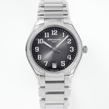 [파텍필립] 여성용 트웬티-포 티파니 7300/1200A-010 다이아몬드 36mm 오토매틱 Cal.324 타입 그레이 다이얼 pat2232
