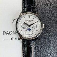 [파텍필립] 남성용 퍼페추얼 캘린더 5140 가죽줄 40mm 오토매틱 Cal.240 타입 화이트 다이얼 pat2239