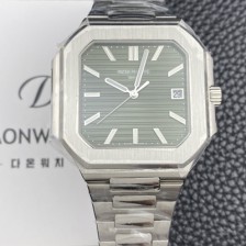 [파텝필립] 남성용 큐비투스 데이트 Ref.5821 45mm 오토매틱 Cal.26-330 SC 타입 그린 다이얼 pat2265