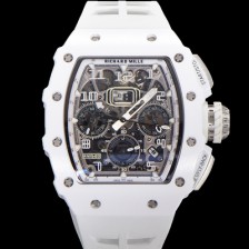 [리차드밀레] 남성용 RM11-03 티타늄 케이스/블랙 PVD코딩 베젤 크로노그래프 50mm 오토매틱 무브먼트 스켈레톤 다이얼 ric0257