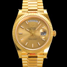 [로렉스] 남성용 데이데이트 m228238-0003 18K 옐로우골드 40mm 오토매틱 Cal.3255 타입 샴페인 다이얼 rol5299