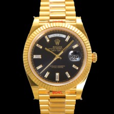 [로렉스] 남성용 데이데이트 m228238-0004 18K 옐로우골드 40mm 오토매틱 Cal.3255 타입 블랙 다이얼 rol5301