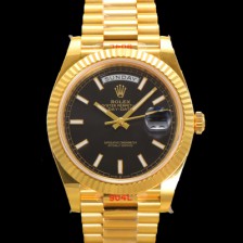 [로렉스] 남성용 데이데이트 m228238-0067 18K 옐로우골드 40mm 오토매틱 Cal.3255 타입 블랙 다이얼 rol5302