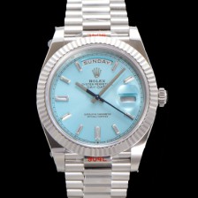 [로렉스] 남성용 데이데이트 m228236-0006 40mm 오토매틱 Cal.3255 타입 아이스 블루 다이얼 rol5303