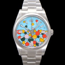 [로렉스] 남성용 904스틸 오이스터 m124300-0008 퍼페추얼 41mm 오토매틱 Cal.3230 타입 터콰이즈 블루 다이얼 rol5308